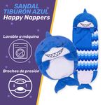 Happy Nappers Tiburón Azul peluche y saco de dormir