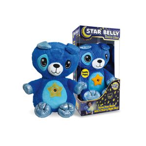 Peluche proyector de luces star belly oso azul