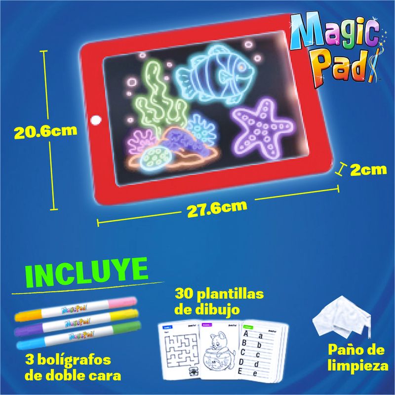 Magic Pad accesorios y dimensiones
