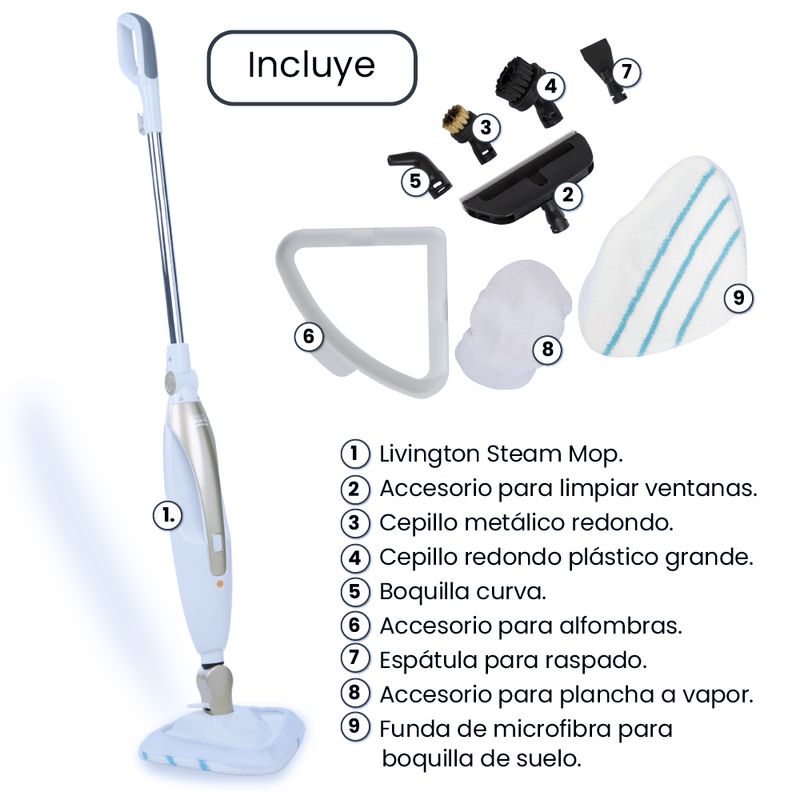 Livington Prime Steam Mop accesorios