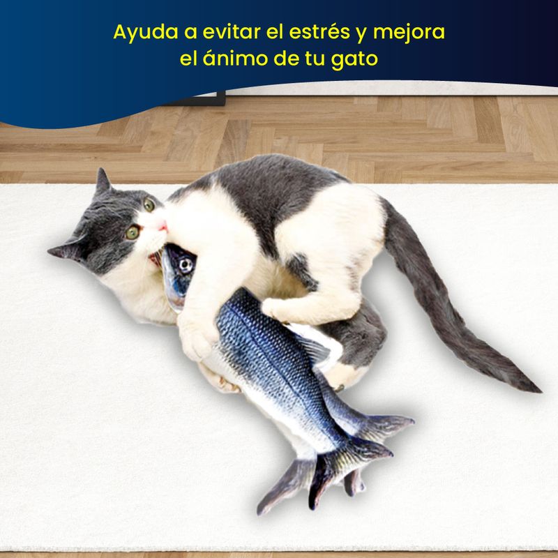 Flippity Fish Cat Toy juguete con hierva gatera