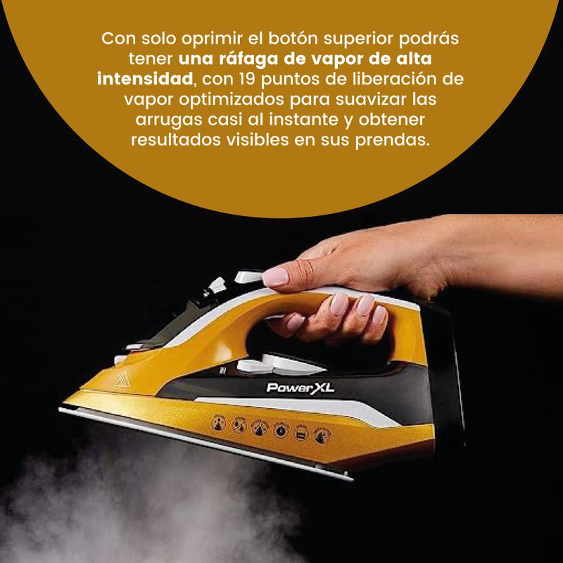 Plancha a vapor inalambrica Power Xl Iron Steamer