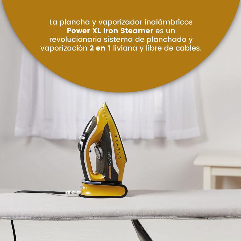 Plancha a vapor inalambrica Power Xl Iron Steamer