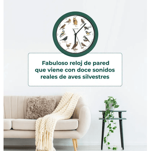 Reloj de pared con sonido de canto de pajaros - Starlyf Birdsong Clock