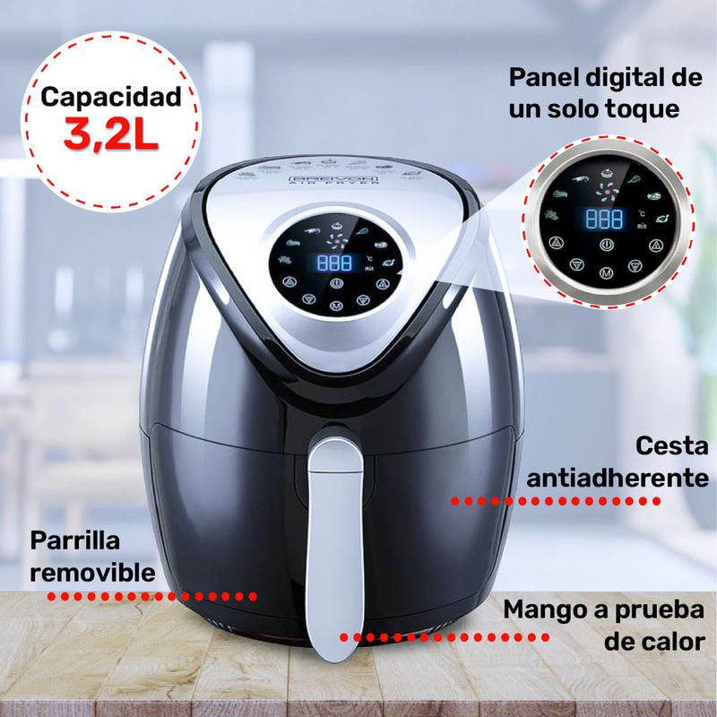 Breivon-Air-Fryer-capacidad