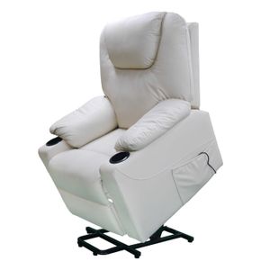 Sillón elevador, masajeador y reclinable - Stand Up Couch Royal Blanco