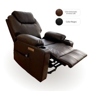 Sillón elevador Ultra - masajeador térmico, reclinable, carga puerto USB tipo C, porta vasos- Stand Up Couch