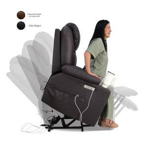 Sillón elevador Ultra - masajeador térmico, reclinable, carga puerto USB tipo C, porta vasos- Stand Up Couch